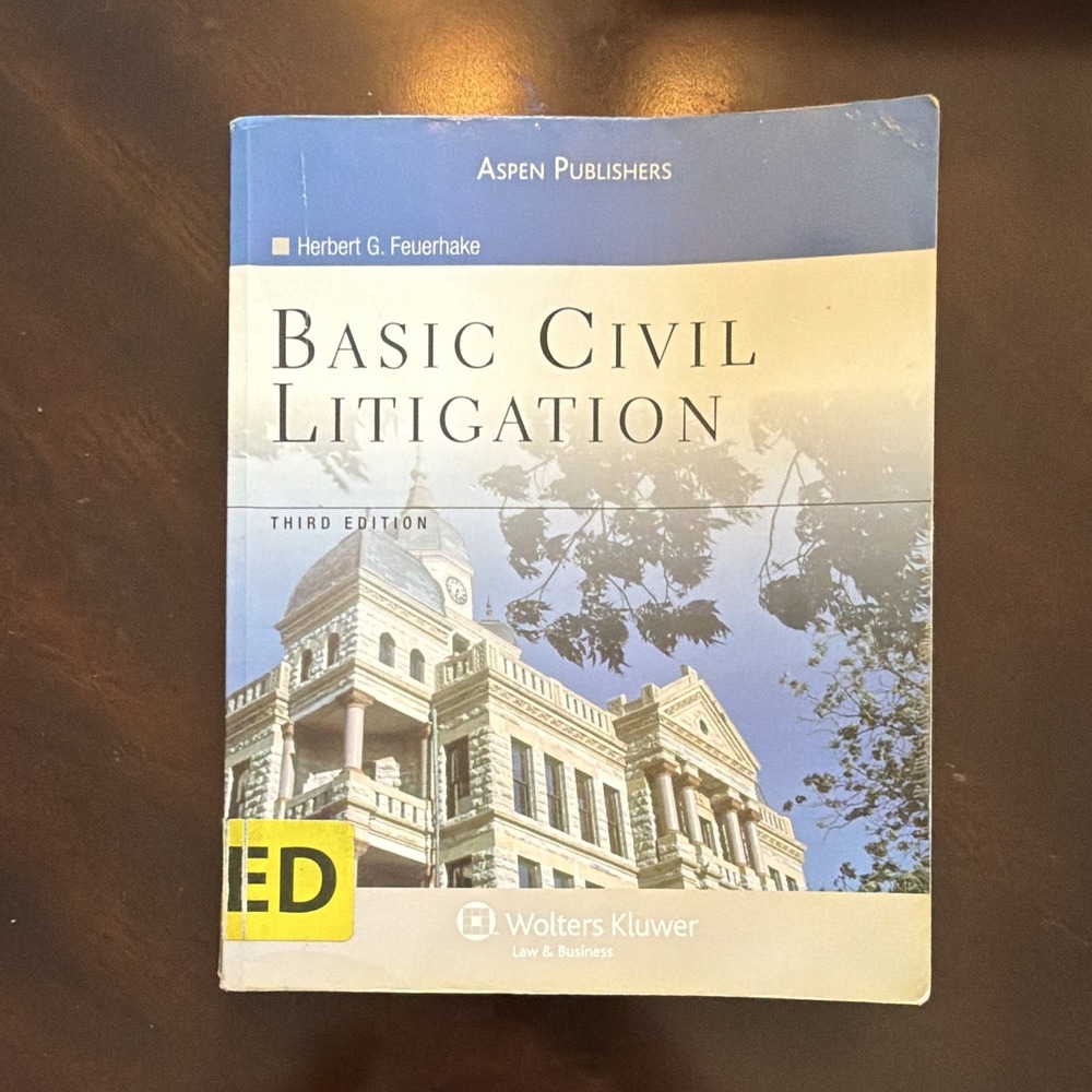 Aspen Publishers Basic Civil Litigation 3rd Ed Feuerhake Paperback 2007